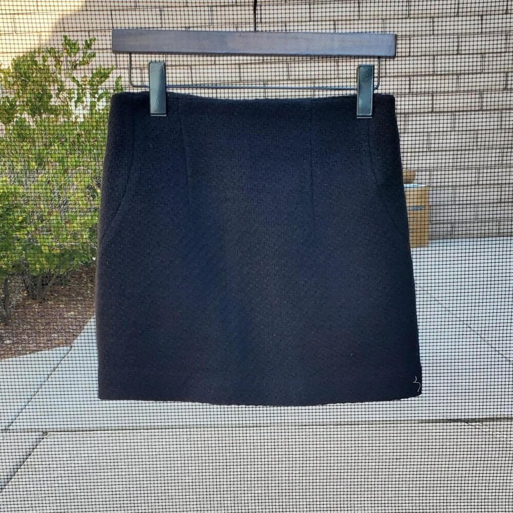 Mango Tweed Mini Skirt in Black size S